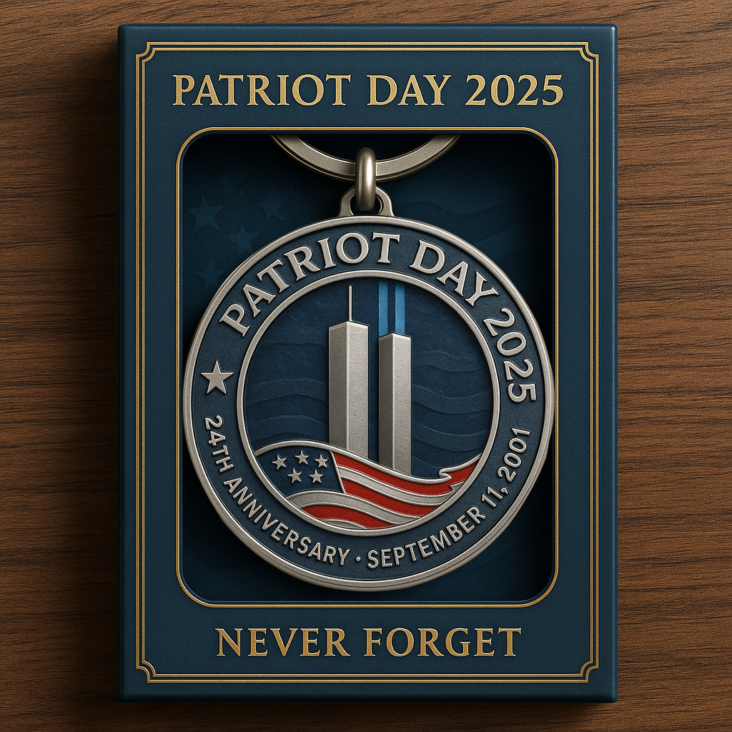2025 Patriots Day Commemorative Keychain