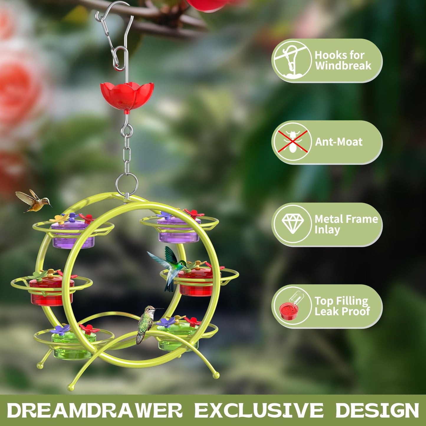 Unique Hummingbird Feeder for Outdoors