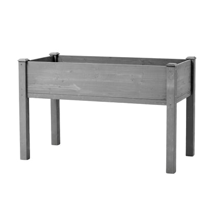 48"x24"x30" Raised Garden Bed with Legs – Elevated Solid Wood Planter Box for Outdoor Vegetables, Fruits, Flowers & Herbs