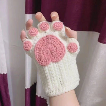 Cat-Paws Wool Fingerless Gloves – Meow Your Style