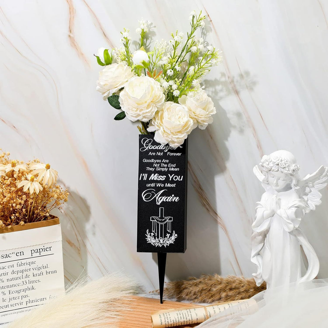 Metal Memorial Vase