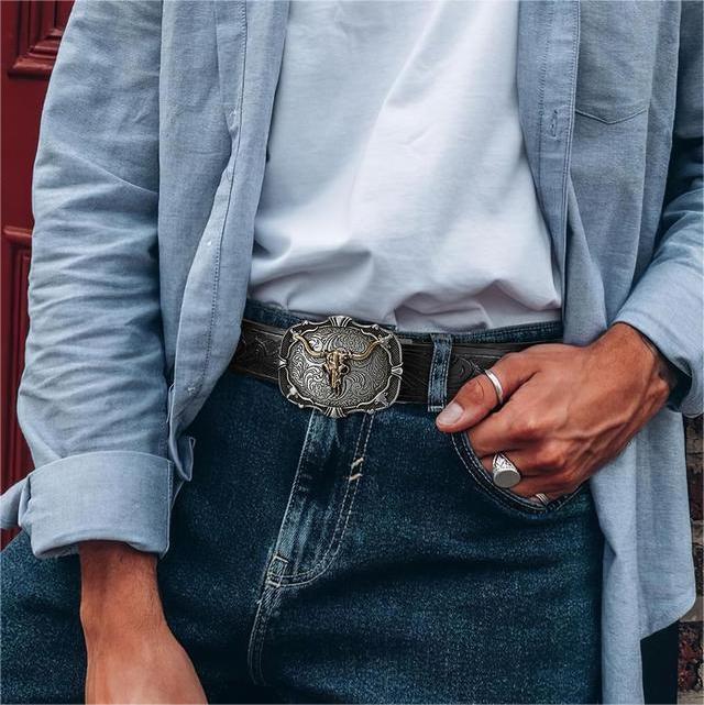 Adjustable Ratchet Western Belt (With Western Buckle)