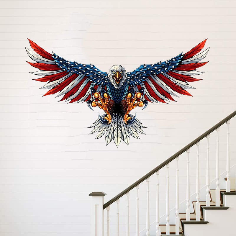 Handmade Bald Eagle With Flag Wings