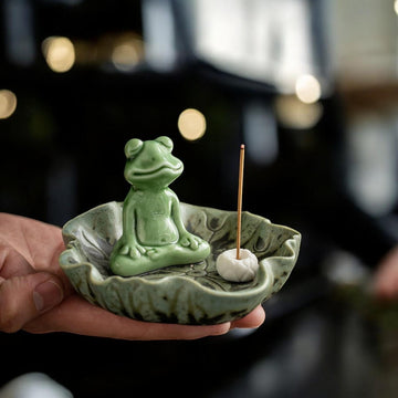 Ceramic Frog Incense Holder