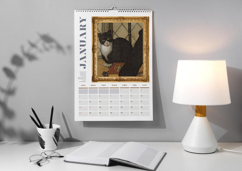 Renaissance Ugly Cats Paintings Calendar for Cat Lovers