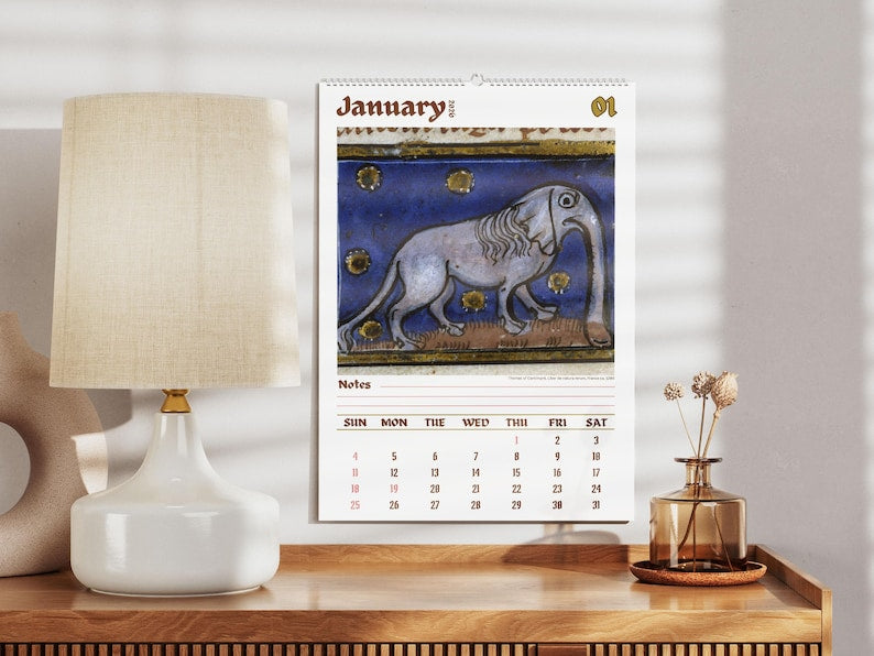 Hilarious Medieval Elephant Paintings Calendar