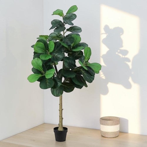 5.5FT Artificial Fiddle Leaf Fig Tree, Large Faux Ficus Lyrata Floor Plant with Planter