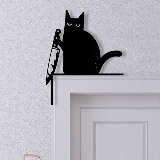 Bully Cat Door Frame Decoration