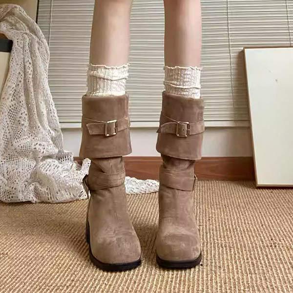 Women's Chunky-Sole Slouchy Riding Boots