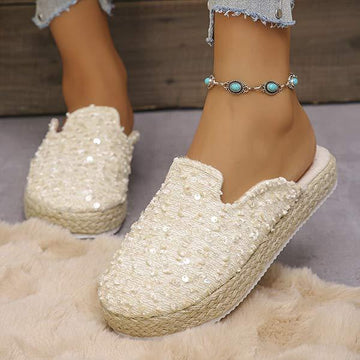 Women's Slip-On Half Mules Espadrille Shoes