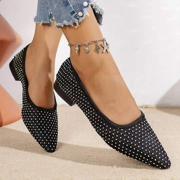 Women's Pointed-Toe Low-Cut Chunky-Heel Pumps