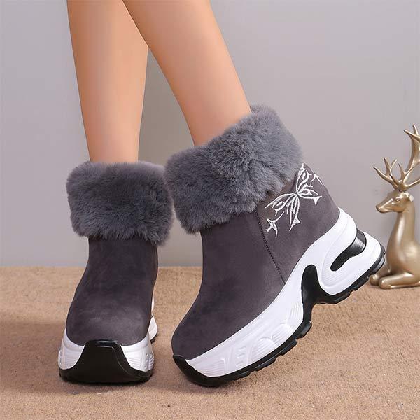 Women's Hidden Wedge Suede Short Boots