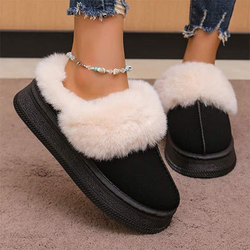 Women's Fleece-Lined Slip-On Mule Slippers