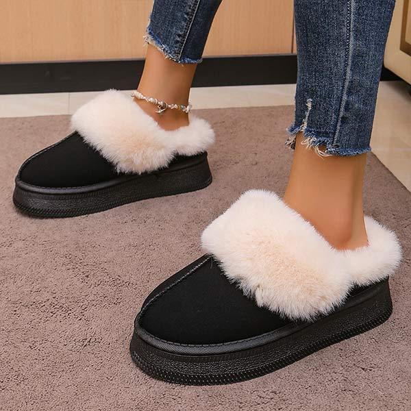 Women's Fleece-Lined Slip-On Mule Slippers