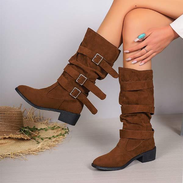 Women's Belted Shaft Boots