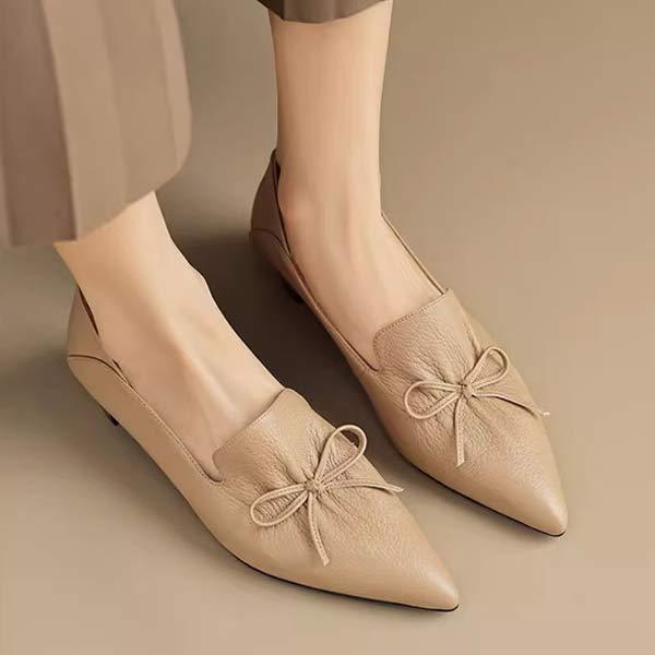 Women's Pointed Toe Low Heel Soft Sole Flats