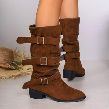 Women's Belted Shaft Boots