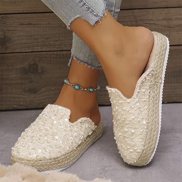 Women's Slip-On Half Mules Espadrille Shoes