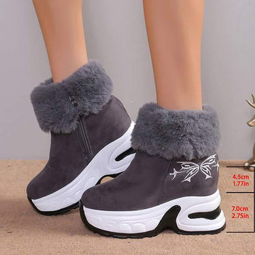 Women's Hidden Wedge Suede Short Boots