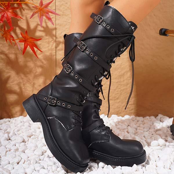 Women's Vintage Mid-Calf Riding Boots