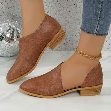 Women's Pointed-Toe Block Heel Cutout Sandals