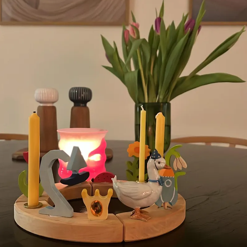 Duck Candle Holder Cake Decoration