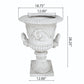 Classic Roman MGO Garden Urn Planter, 28.25" Wide Floral Relief Flower Pot with Handles