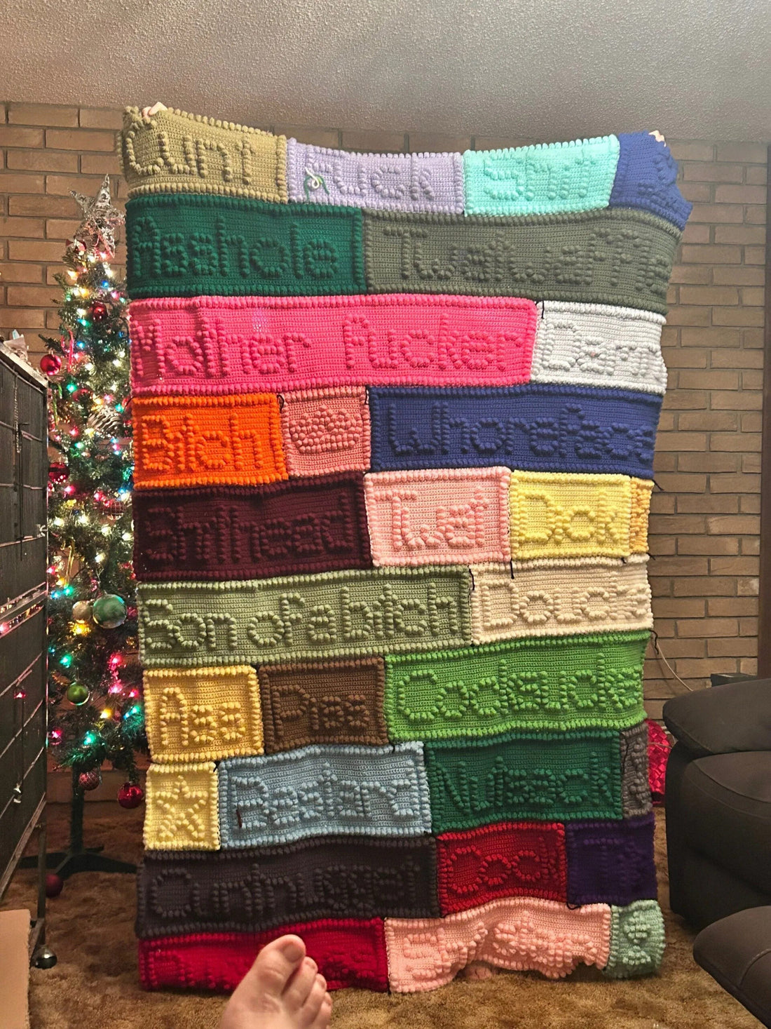 Handcrafted Funny Cussword Blanket