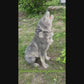 29.7" Realistic Howling Wolf Statue, Resin Wildlife Sculpture for Indoor/Outdoor Garden & Gift