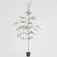 7FT Artificial Black Olive Tree, Tall Faux Potted Plant with Black Pot for Indoor Decor