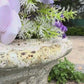 Antique Rustic 25.3" MGO Garden Urn Planter, Hand-Painted Weathered Leaf Relief Tall Wedding Pot