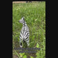18" Lifelike Zebra Garden Statue, Hand-Painted Resin Black & White Animal for Patio & Yard
