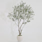 8FT Artificial Olive Tree, Tall Faux Potted Plant with Decorative White Pot for Indoor Decor
