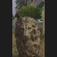 20.5" Majestic Resin Black Lion Statue, Weatherproof Guardian Sculpture for Patio & Entryway