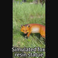 19.7" Lifelike Red Fox Garden Statue, Hand-Painted Resin Animal for Patio & Woodland Decor