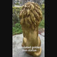 24" Majestic Golden Guardian Lion, Heavy-Duty Resin Patriotic Decor for Villa & Courtyard
