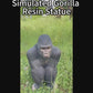 26" Majestic Lifelike Gorilla Statue, Heavy-Duty Resin Wildlife Sculpture for Man Cave & Patio