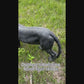 33" Majestic Lifelike Black Tiger Statue, Weatherproof Resin Stalking Feline for Garden & Patio