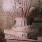 Antique White 17.7" MGO Garden Urn Planter, Classic Weathered Stone Finish with Drainage Hole