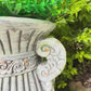 Antique Rustic 21" MGO Garden Urn, Classical Amphora Flower Pot with Handles & Weathered Finish