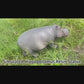 27.5" Majestic Lifelike Hippo Statue, Hand-Painted Resin Decor for Lawn, Patio & Pond Landscaping