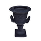 Classic Roman MGO Garden Urn Planter, 28.25" Wide Floral Relief Flower Pot with Handles