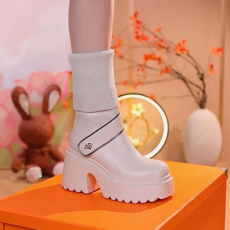 Women's Platform Chunky Heel Knee High Boots