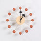 Modern Minimal Round Ball Wood Quiet Slient Wall Clock Home Decor