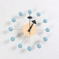 Modern Minimal Round Ball Wood Quiet Slient Wall Clock Home Decor