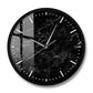 Modern Minimalist Black Marble Print Silent Wall Clock