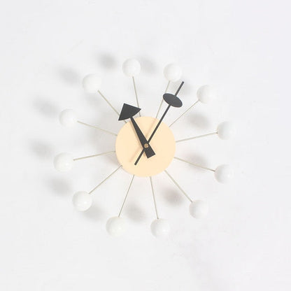 Modern Minimal Round Ball Wood Quiet Slient Wall Clock Home Decor