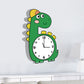 Cartoon Long Neck Dinosaur Brachiosaurus Silent Movement Wall Clock For Children Bedroom