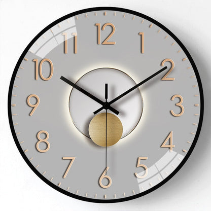 Abstract Astrology Modern Silent Anti-Fog Glass Wall Clock Living Room Bedroom Home Decor