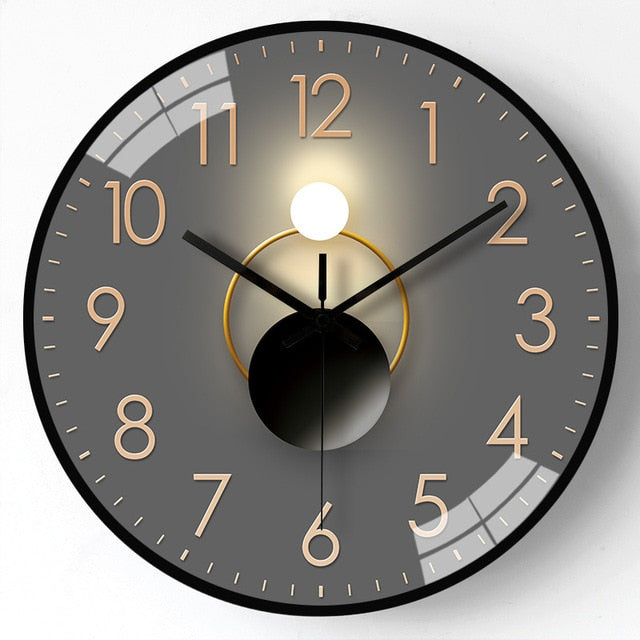 Abstract Astrology Modern Silent Anti-Fog Glass Wall Clock Living Room Bedroom Home Decor